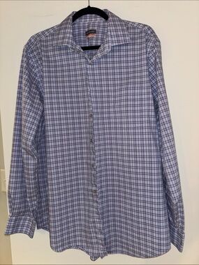 Van Heusen Light Purple Plaid Button-Up Shirt